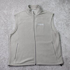 Columbia Field Gear Vest Mens XL Beige Fleece Full Zip Polyester Jacket Coat